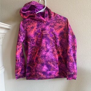 Under Armour Purple and Pink Tie-Dye Sweatshirt
